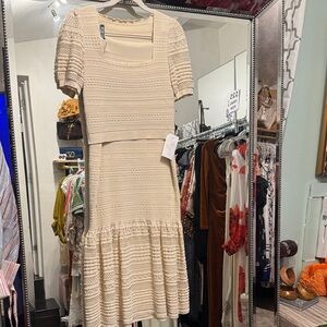 Elegant Cream Knit Dress